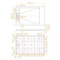 Душевой поддон RGW TUS-149W 553702914-01, 90 х 140 см, прямоугольный, стеклопластик, цвет белый