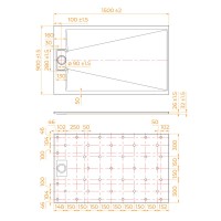 Душевой поддон RGW TUS-159W 553702915-01, 90 х 150 см, прямоугольный, стеклопластик, цвет белый