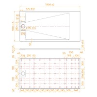Душевой поддон RGW TUS-189W 553702918-01, 90 х 180 см, прямоугольный, стеклопластик, цвет белый