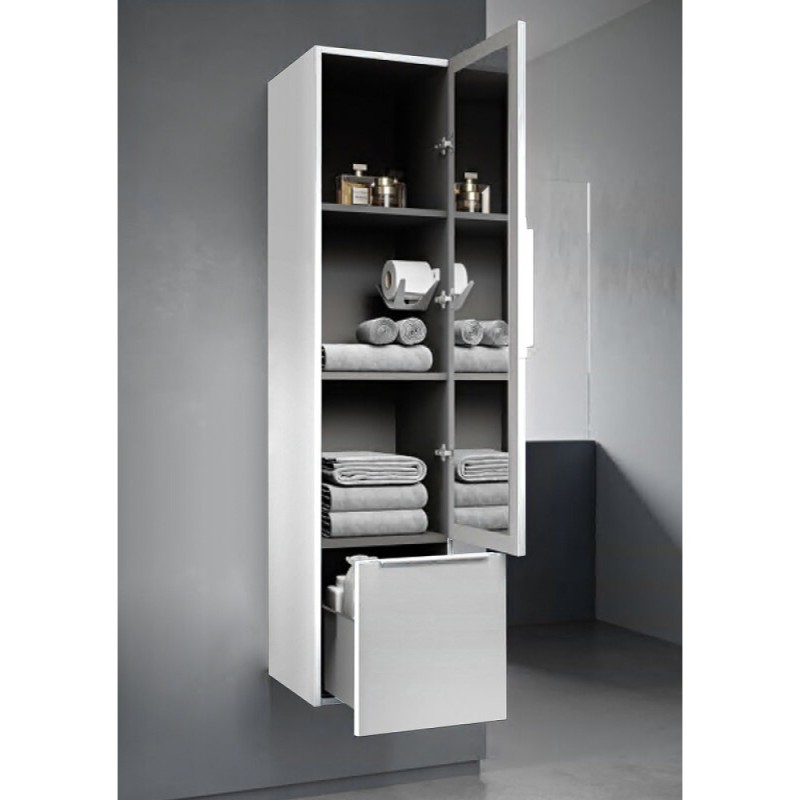 Пенал Cezares Premium 55501, 35 см, подвесной, белый
