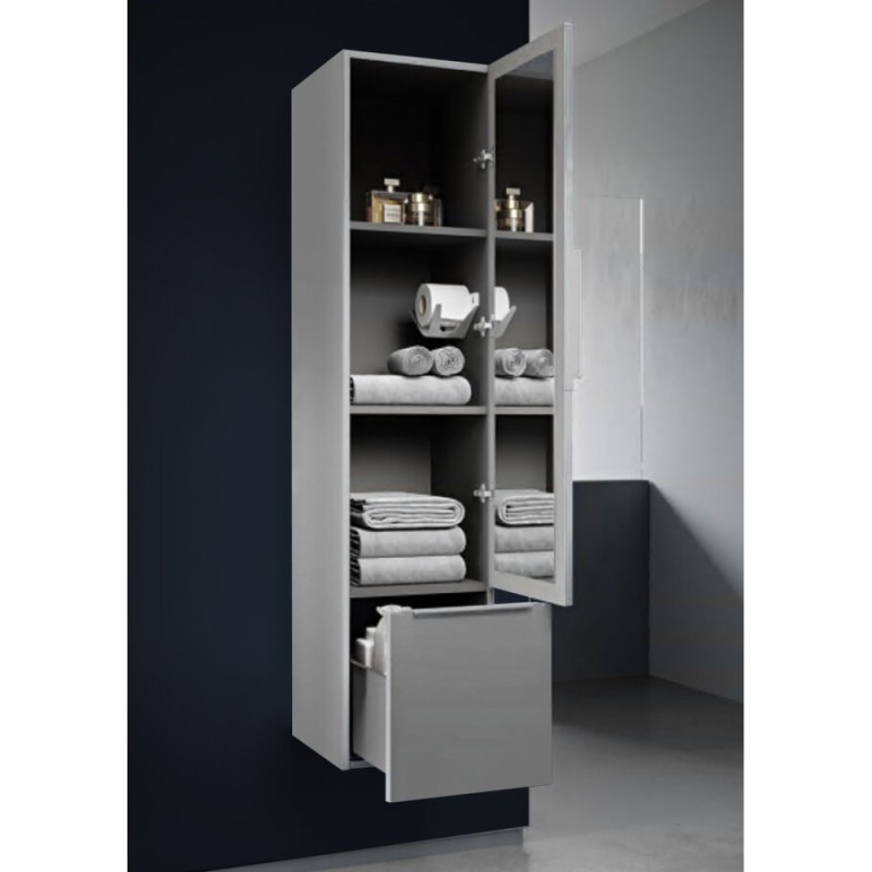 Пенал Cezares Premium 55504, 35 см, подвесной, серый