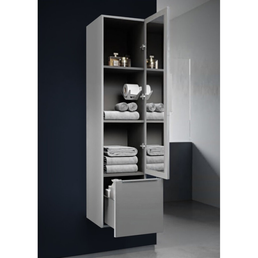 Пенал Cezares Premium 55504, 35 см, подвесной, серый