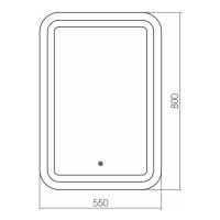 Зеркало Grossman Elegans 55 x 80 см с подсветкой, сенсорный выключатель, 555800