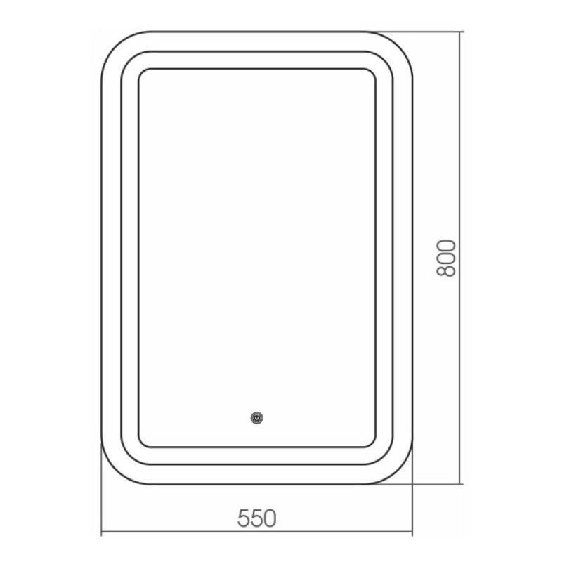 Зеркало Grossman Elegans 55 x 80 см с подсветкой, сенсорный выключатель, 555800