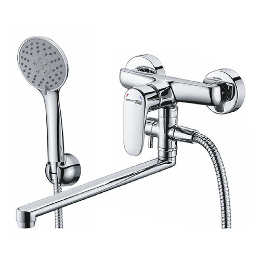 Смеситель для ванны и душа WasserKRAFT 5602L с гарнитуром, хром