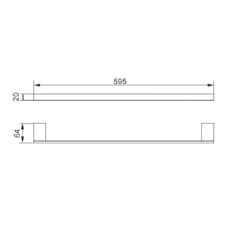 Полотенцедержатель Aquanet 5624, 60 см, хром (187068)