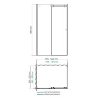 Душевой уголок WasserKRAFT Vils 56R07, 120 х 90 см, стекло прозрачное, профиль хром