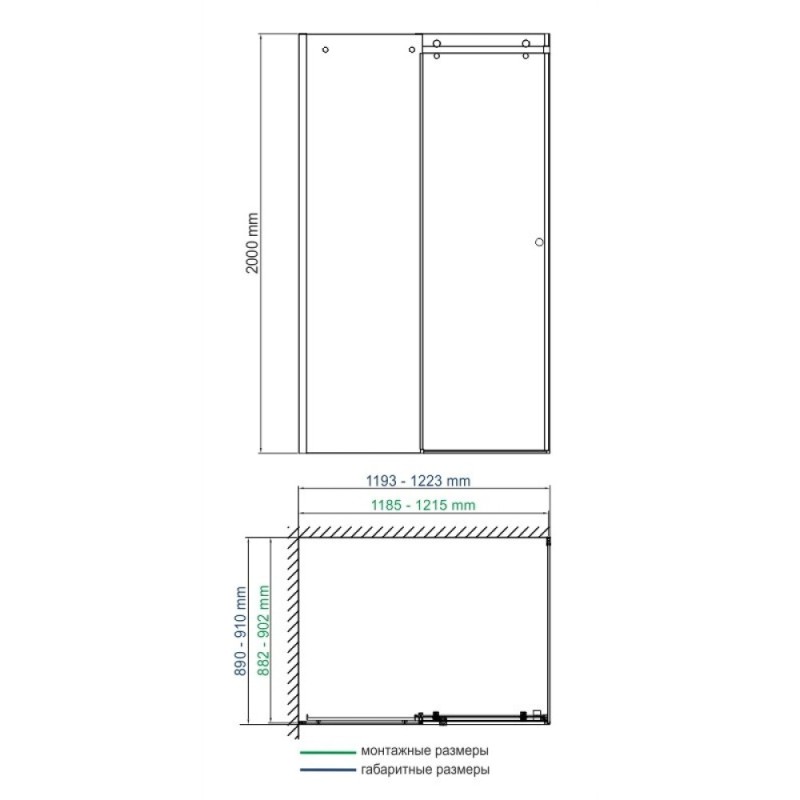 Душевой уголок WasserKRAFT Vils 56R07, 120 х 90 см, стекло прозрачное, профиль хром