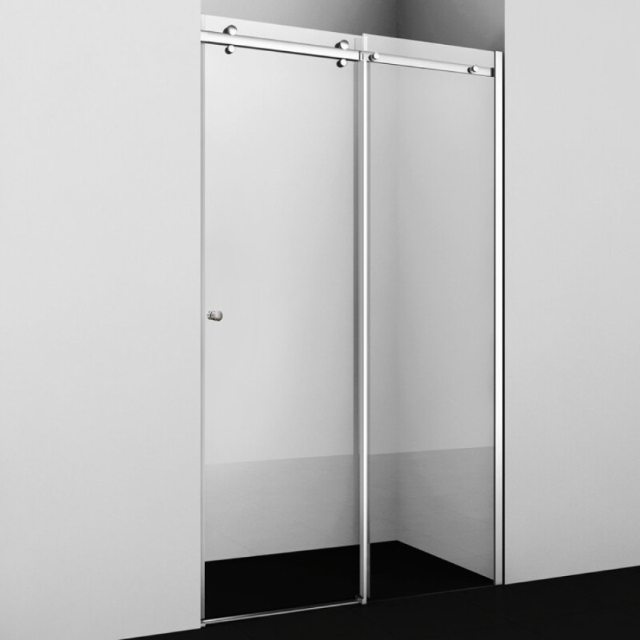 Душевая дверь в нишу WasserKRAFT Vils 56R 56R12, 100 х 200 см, профиль серебристый, стекло прозрачное