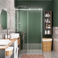 Душевой уголок WasserKRAFT Vils 56R 56R14, 110 х 80 х 200 см, профиль серебристый, стекло прозрачное