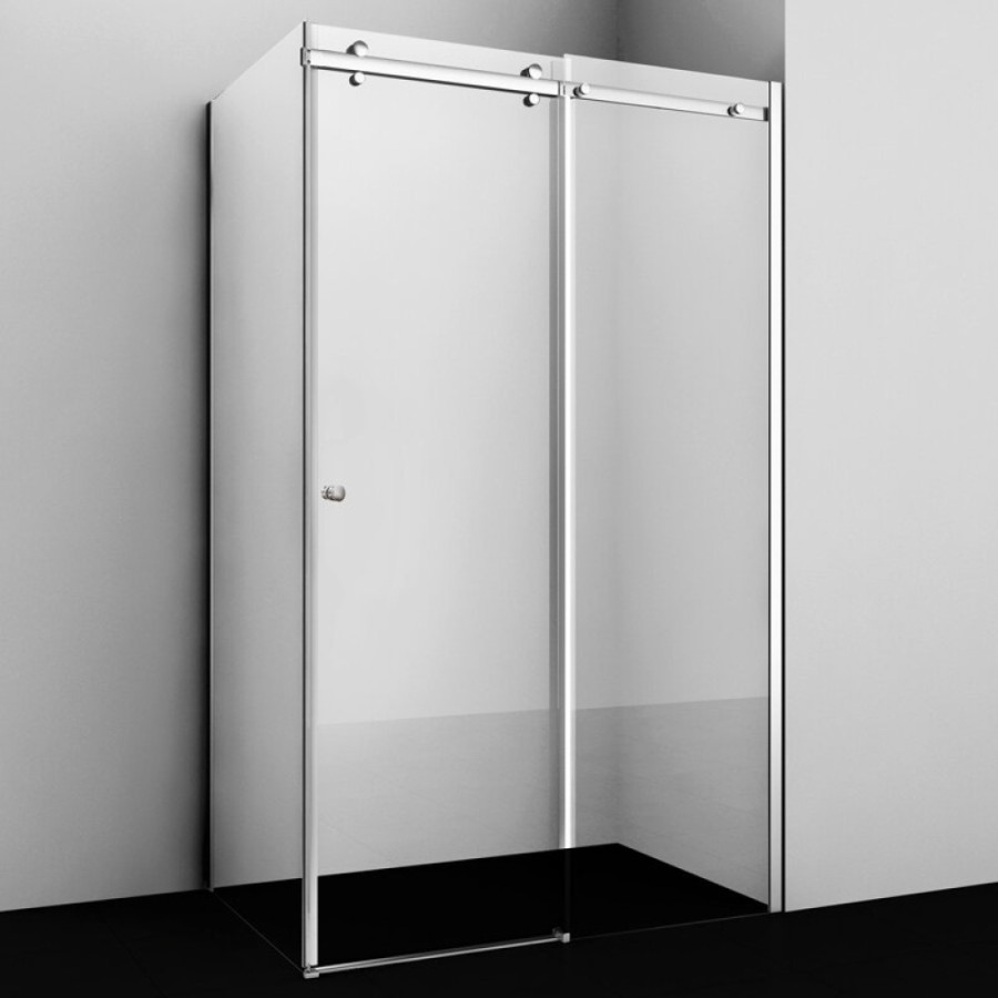 Душевой уголок WasserKRAFT Vils 56R 56R17, 100 х 80 х 200 см, профиль серебристый, стекло прозрачное
