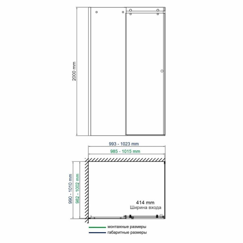 Душевой уголок WasserKRAFT Vils 56R 56R19, 100 х 100 х 200 см, профиль серебристый, стекло прозрачное