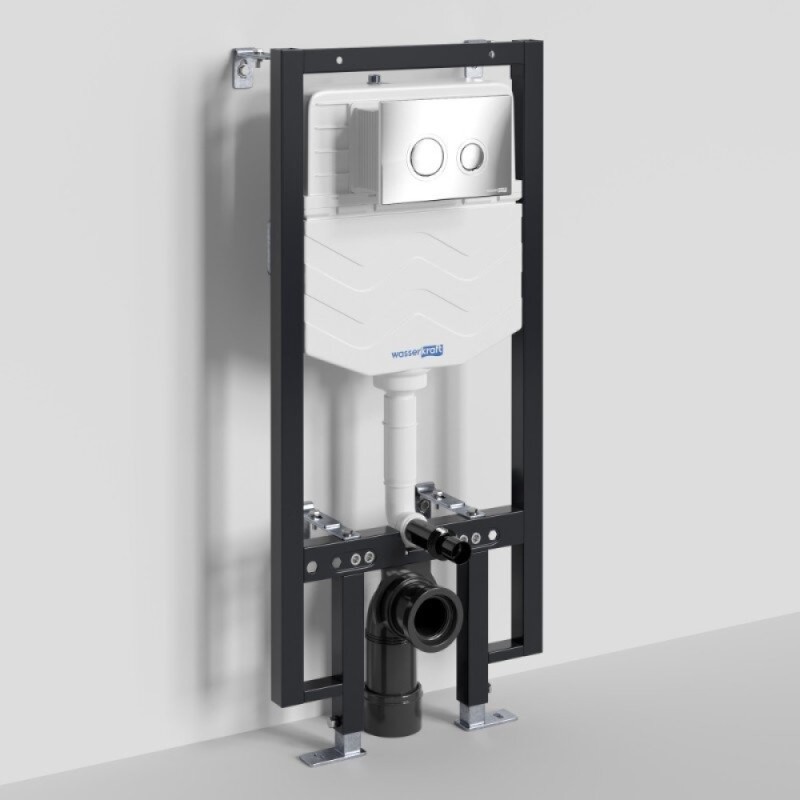 Инсталляция для унитаза WasserKraft Vils 56TLT.010.ME.CH01, механическая клавиша хром