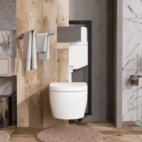 Инсталляция для унитаза WasserKraft Vils 56TLT.010.ME.CH01, механическая клавиша хром