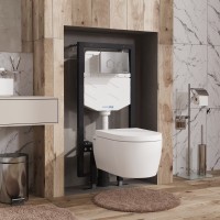 Инсталляция для унитаза WasserKraft Vils 56TLT.010.ME.CH01, механическая клавиша хром