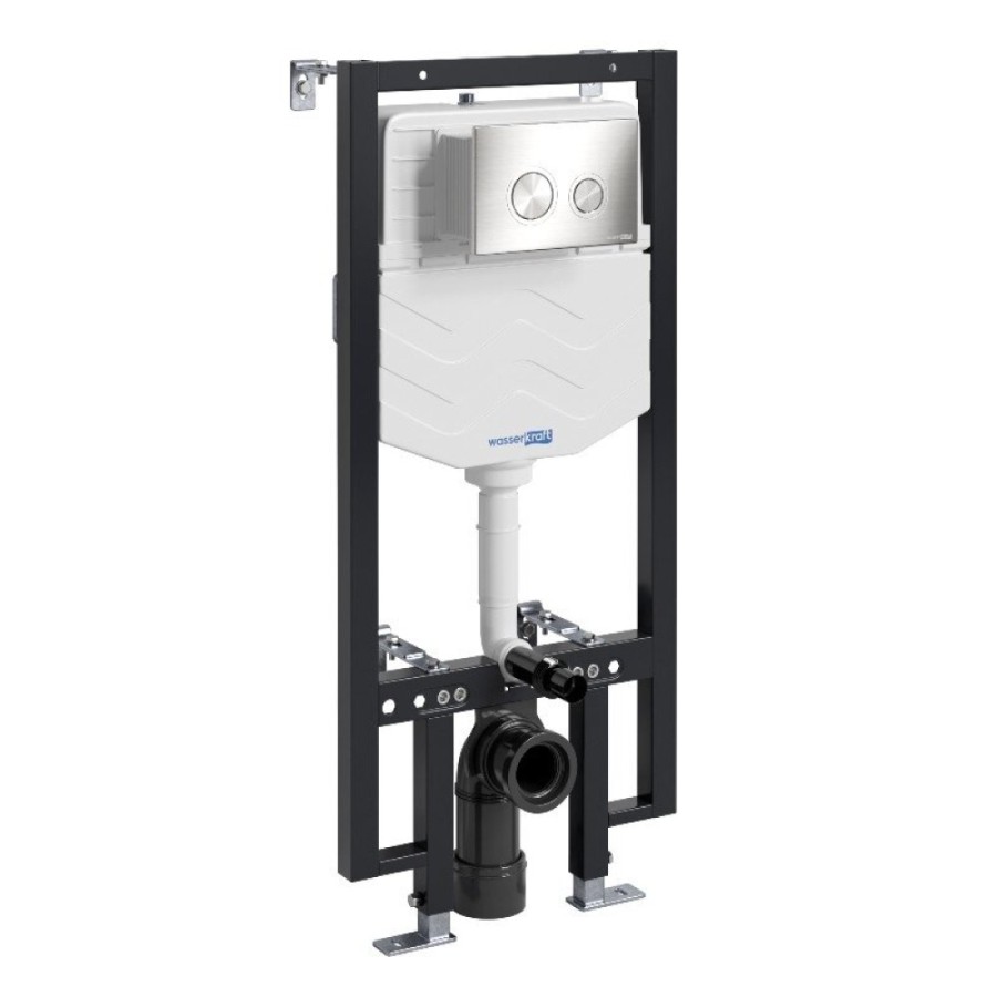 Инсталляция для унитаза WasserKraft Vils 56TLT.010.ME.BN01, механическая клавиша никель
