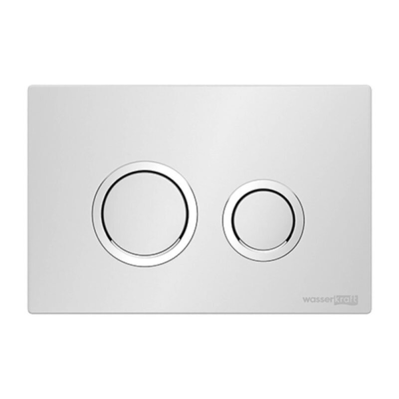 Инсталляция для унитаза WasserKraft Vils 56TLT.010.ME.WH01, механическая клавиша белая, ободки хром