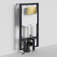 Инсталляция для унитаза WasserKraft Vils 56TLT.010.ME.MG01, механическая клавиша золото матовое