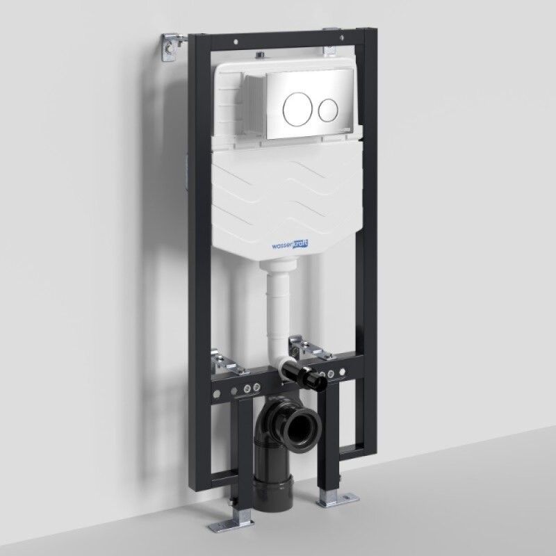 Инсталляция для унитаза WasserKraft Vils 56TLT.010.ME.CH02, механическая клавиша хром