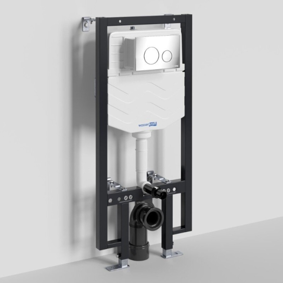Инсталляция для унитаза WasserKraft Vils 56TLT.010.ME.CH02, механическая клавиша хром