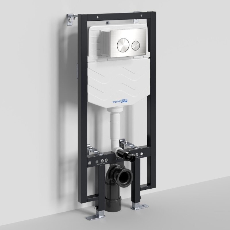 Инсталляция для унитаза WasserKraft Vils 56TLT.010.ME.BN02, механическая клавиша никель