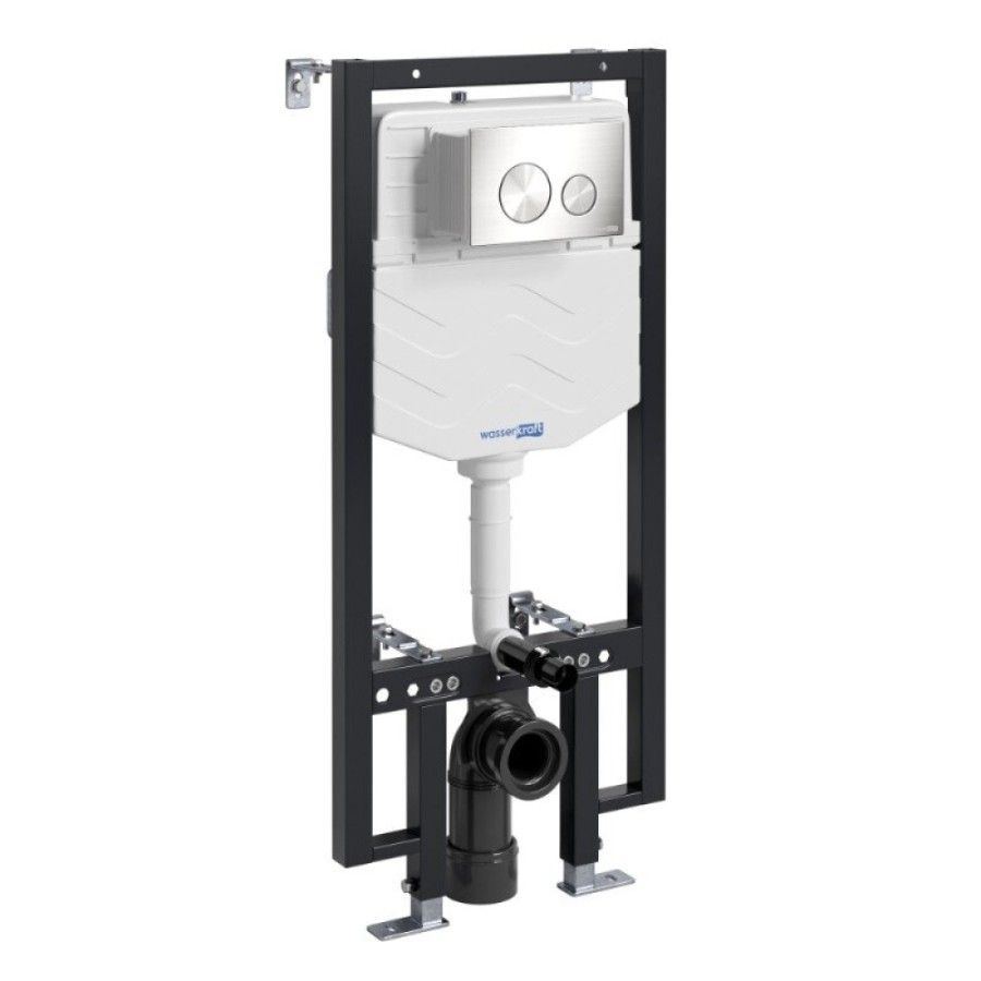 Инсталляция для унитаза WasserKraft Vils 56TLT.010.ME.BN02, механическая клавиша никель