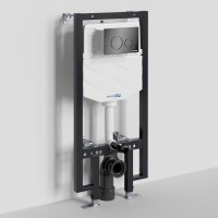 Инсталляция для унитаза WasserKraft Vils 56TLT.010.ME.PB02, механическая клавиша черная