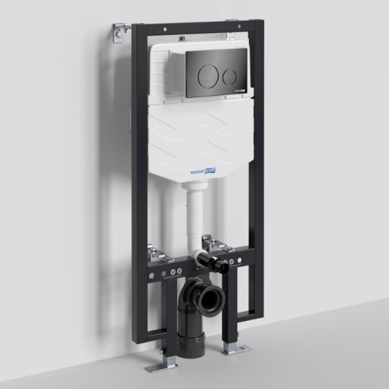 Инсталляция для унитаза WasserKraft Vils 56TLT.010.ME.PB02, механическая клавиша черная