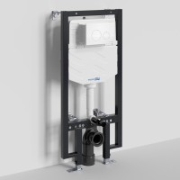 Инсталляция для унитаза WasserKraft Vils 56TLT.010.ME.WH02, механическая клавиша белая