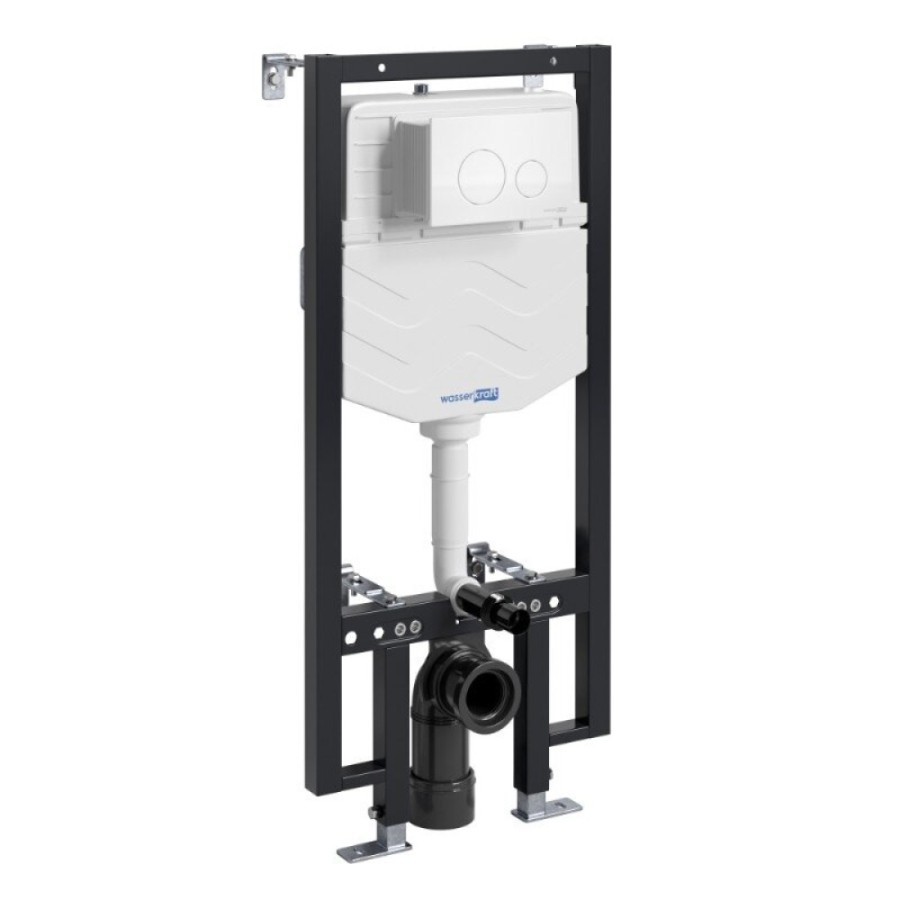 Инсталляция для унитаза WasserKraft Vils 56TLT.010.ME.WH02, механическая клавиша белая