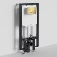 Инсталляция для унитаза WasserKraft Vils 56TLT.010.ME.MG02, механическая клавиша золото матовое
