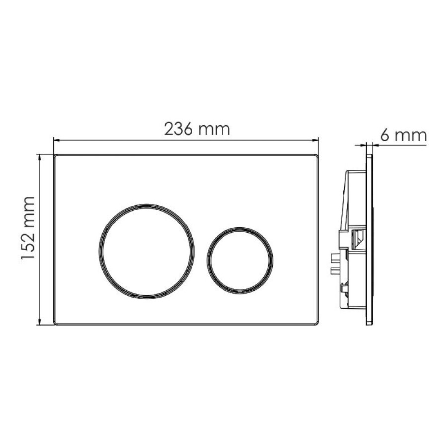 Инсталляция для унитаза WasserKraft Vils 56TLT.010.ME.MG02, механическая клавиша золото матовое