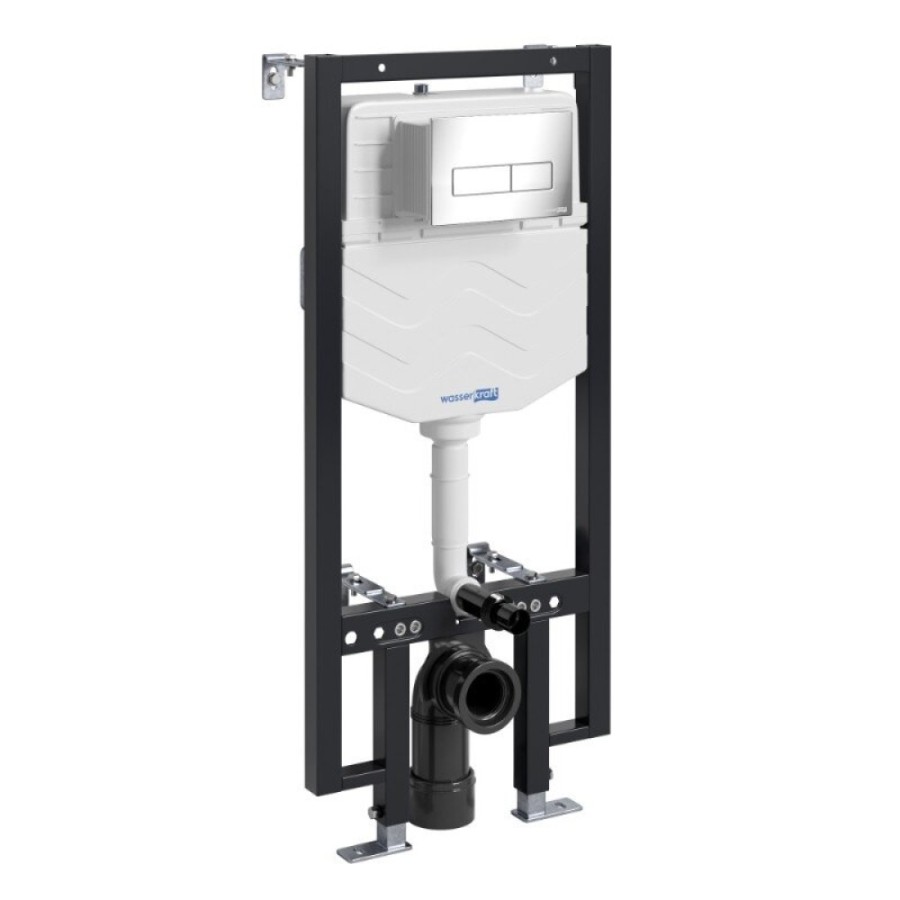 Инсталляция для унитаза WasserKraft Vils 56TLT.010.ME.CH03, механическая клавиша хром