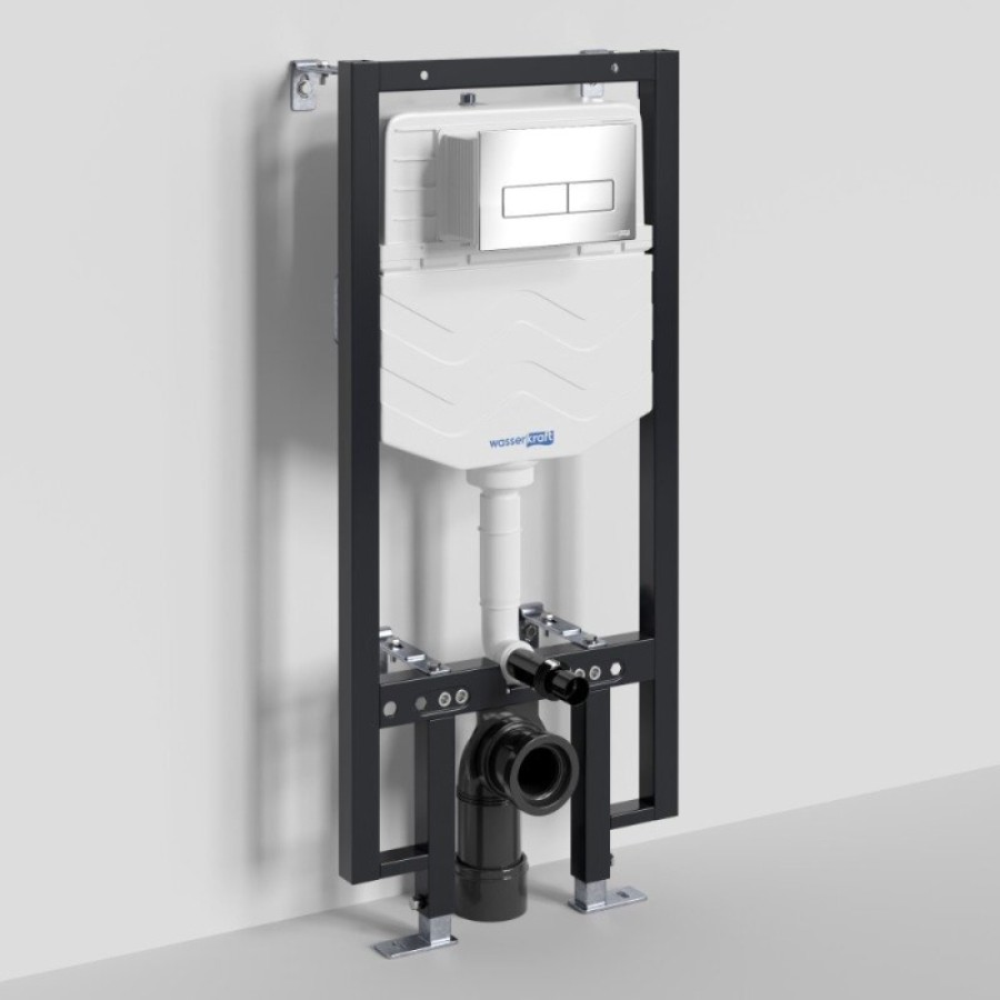 Инсталляция для унитаза WasserKraft Vils 56TLT.010.ME.CH03, механическая клавиша хром