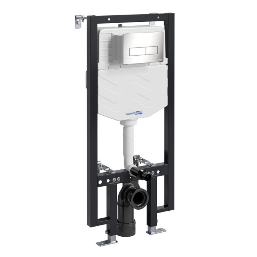 Инсталляция для унитаза WasserKraft Vils 56TLT.010.ME.BN03, механическая клавиша никель