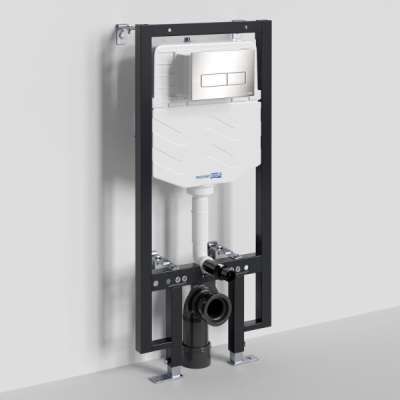 Инсталляция для унитаза WasserKraft Vils 56TLT.010.ME.BN03, механическая клавиша никель
