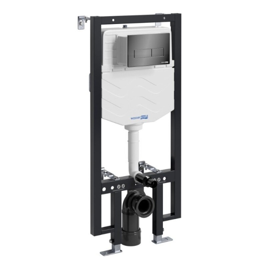 Инсталляция для унитаза WasserKraft Vils 56TLT.010.ME.PB03, механическая клавиша черная