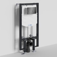 Инсталляция для унитаза WasserKraft Vils 56TLT.010.ME.PB03, механическая клавиша черная