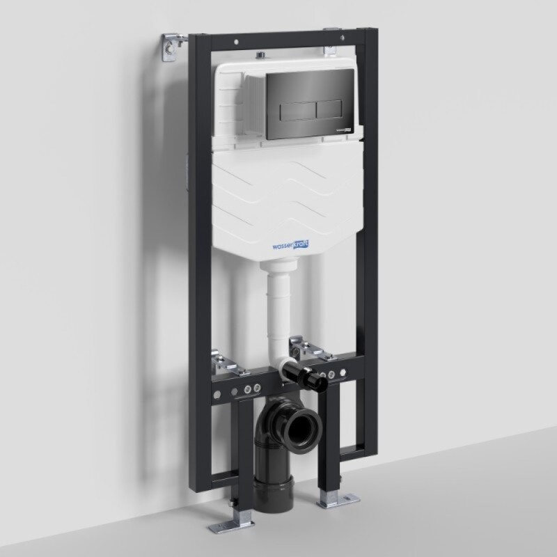 Инсталляция для унитаза WasserKraft Vils 56TLT.010.ME.PB03, механическая клавиша черная