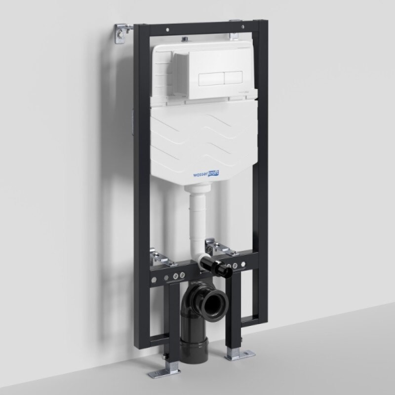 Инсталляция для унитаза WasserKraft Vils 56TLT.010.ME.WH03, механическая клавиша белая