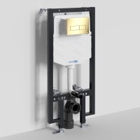 Инсталляция для унитаза WasserKraft Vils 56TLT.010.ME.PG03, механическая клавиша золото глянцевое