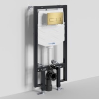Инсталляция для унитаза WasserKraft Vils 56TLT.010.ME.MG03, механическая клавиша золото матовое