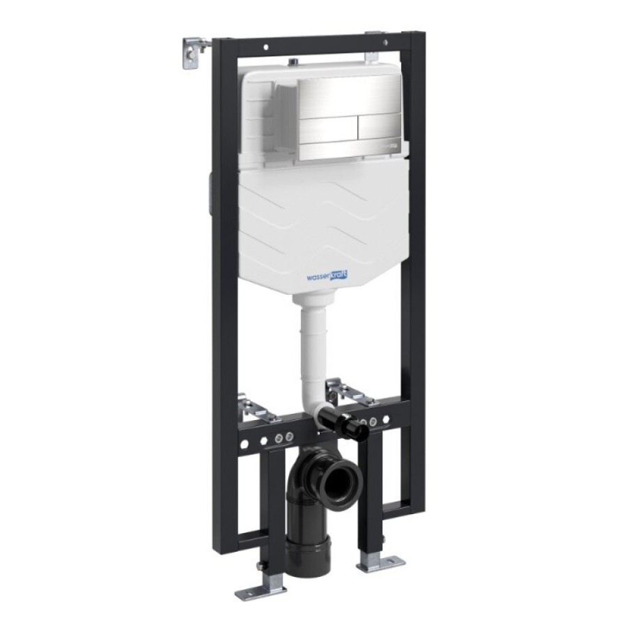 Инсталляция для унитаза WasserKraft Vils 56TLT.010.ME.BN04, механическая клавиша никель