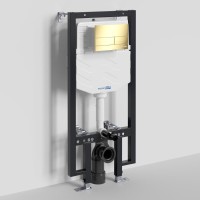 Инсталляция для унитаза WasserKraft Vils 56TLT.010.ME.PG04, механическая клавиша золото глянцевое