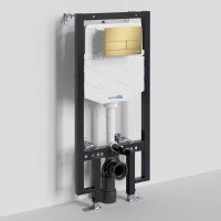 Инсталляция для унитаза WasserKraft Vils 56TLT.010.ME.MG04, механическая клавиша золото матовое