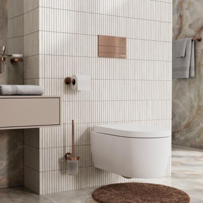 Инсталляция для унитаза WasserKraft Vils 56TLT.010.ME.RG04, механическая клавиша золото розовое