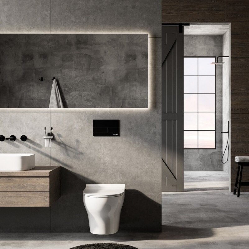 Инсталляция WasserKRAFT 56TLT.010.ME.RG04.H001, с подвесным безободковым унитазом Berkel, крышка микролифт, клавиша розовое золото