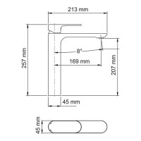 Смеситель для раковины WasserKRAFT 5803H, хром
