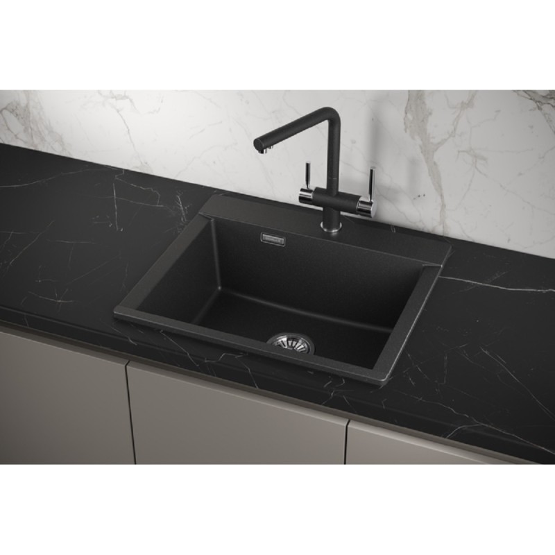 Кухонная мойка Granula Estetica ES-5804 5804, Чёрный, чёрный
