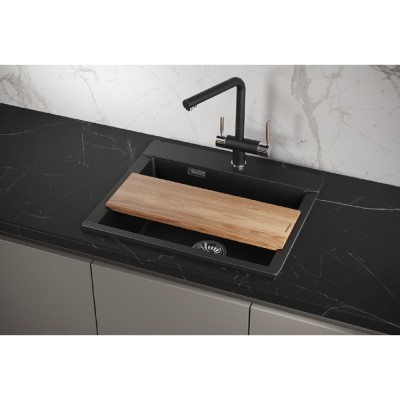 Кухонная мойка Granula Estetica ES-5804 5804, Шварц, шварц (чёрный металлик)